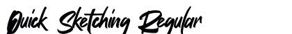 Quick Sketching Regular Font Preview