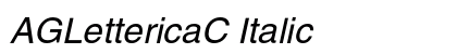 AGLettericaC Italic preview