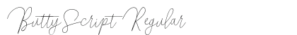 ButtyScript Regular Font Preview ButtyScript Regular Font Preview