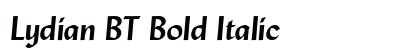 Lydian BT Bold Italic Font Preview
