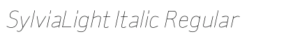 SylviaLight Italic Regular Font Preview