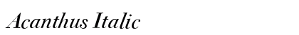Acanthus Italic preview