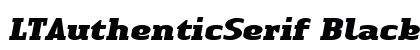 LTAuthenticSerif BlackItalic Black Italic Font Preview