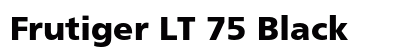 Frutiger LT 75 Black Font Preview