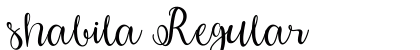 shabila Regular Font Preview