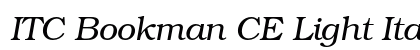 ITC Bookman CE Light Italic preview