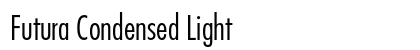Futura Condensed Light preview