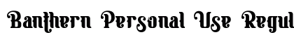 Banthern Personal Use Regular preview