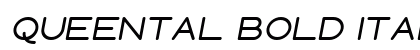 Queental Bold Italic preview Queental Bold Italic preview