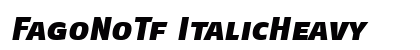 FagoNoTf ItalicHeavy preview