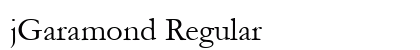 jGaramond Regular Font Preview