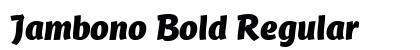 Jambono Bold Regular Font Preview
