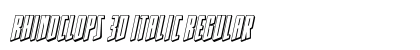 Rhinoclops 3D Italic Regular Font Preview
