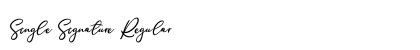 Single Signature Regular Font Single Signature Regular Font Preview
