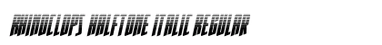 Rhinoclops Halftone Italic Regular Font Preview