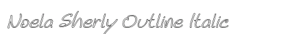 Noela Sherly Outline Italic Font Preview