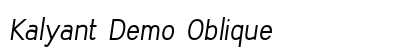 Kalyant Demo Oblique preview