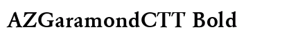 AZGaramondCTT Bold Font Preview