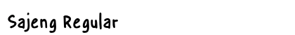 Sajeng Regular (OpenType) Font Preview