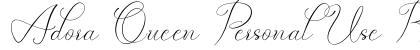 Adora Queen Personal Use Regular font free download