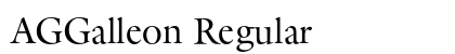 AGGalleon Regular Font Preview