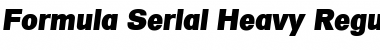 Formula-Serial-Heavy RegularItalic Font