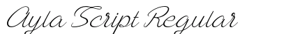 Ayla Script Regular preview Ayla Script Regular preview