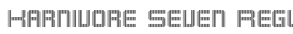Karnivore Seven Regular Font Preview