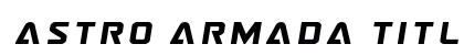 Astro Armada Title Semi-Italic Regular Font Preview