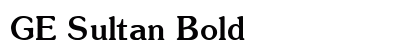 GE Sultan Bold Font Preview