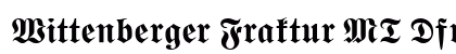 Wittenberger Fraktur MT Dfr Bold Font Preview