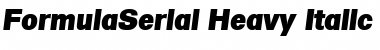 FormulaSerial-Heavy Italic Font