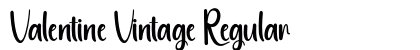 Valentine Vintage Regular (OpenType) Font Preview