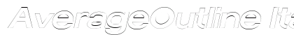 AverageOutline Italic font free download