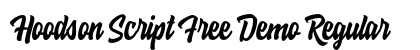 Hoodson Script Free Demo Regular preview Hoodson Script Free Demo Regular preview
