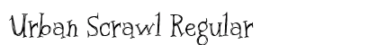 Urban Scrawl Regular Font Preview