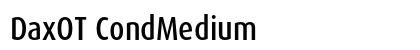 DaxOT CondMedium Font Preview