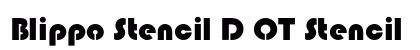 Blippo Stencil D OT Stencil Font Preview
