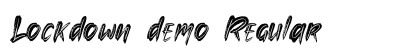 Lockdown demo Regular Font Preview