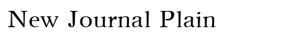 New Journal Plain Font Preview