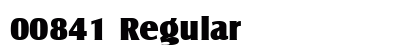 00841 Regular Font Preview