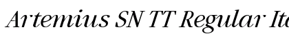 Artemius SN TT Regular Italic Font Artemius SN TT Regular Italic Font Preview
