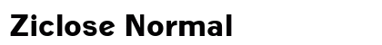 Ziclose Normal Font Preview