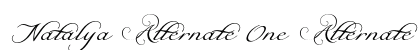 Natalya Alternate One Alternate One Font Preview