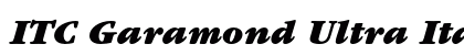 ITC Garamond Ultra Italic font free download