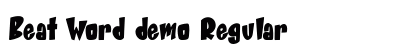 Beat Word demo Regular Font Preview