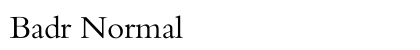 Badr Normal Font Preview