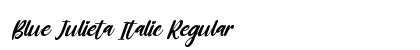Blue Julieta Italic Regular Font Preview