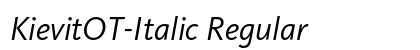 KievitOT-Italic Regular preview KievitOT-Italic Regular preview