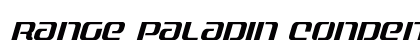 Range Paladin Condensed Italic Condensed Italic preview